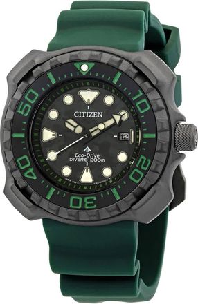Citizen Eco-Drive Promaster Diver Green Dial Super Titanium Mens Watch BN0228-06W