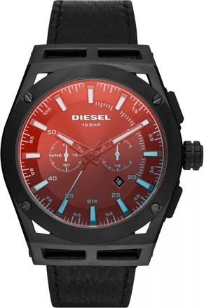 Diesel Timeframe Horloge - Heren - Horloges - Zwart - ONE Size - Leer - Accessoires