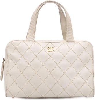 Chanel Pre-owned Quilted Design Handbag - Dames - Vintage Handtas - Wit - ONE Size - Vintage