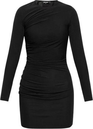 Dsquared2 Lange Mouw Zwarte Mini Jurk - Dames - Korte kleedjes - Zwart - XS - Kleedjes