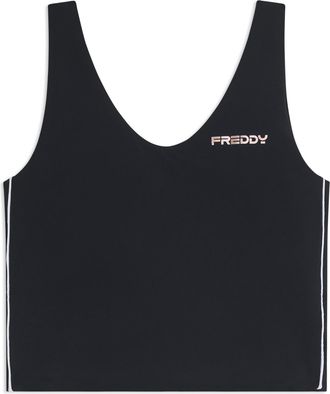 Freddy Canotta cropped slim fit con scollo a V in jersey quick dry