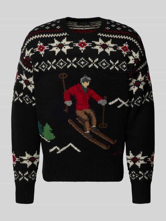 Polo Ralph Lauren Strickpullover aus reiner Wolle in Black, Gr&ouml;&szlig;e XXL