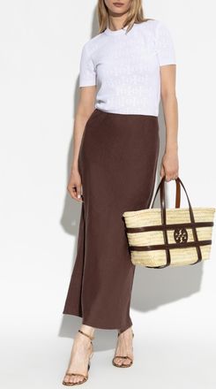 Tory Burch Top With A Round Neckline, Womens, White