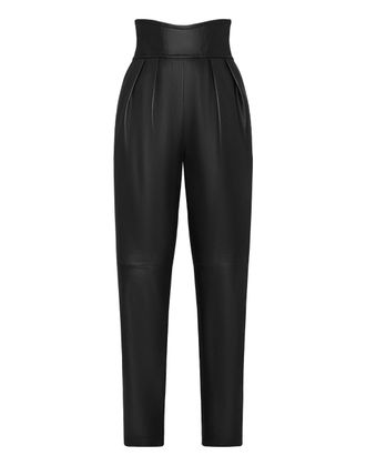 Philipp Plein Leather Trousers Long 80s Fit Iconic Plein