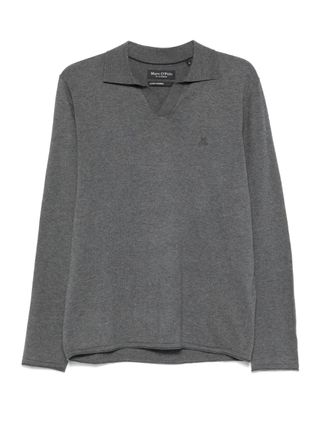 Marc O'Polo V-neck long-sleeve top - Grey
