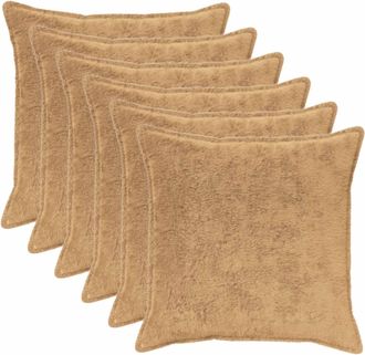 vidaXL Funda De Almohada 6 Uds. Houten Gris Topo 55 X 55 Cm Vidaxl