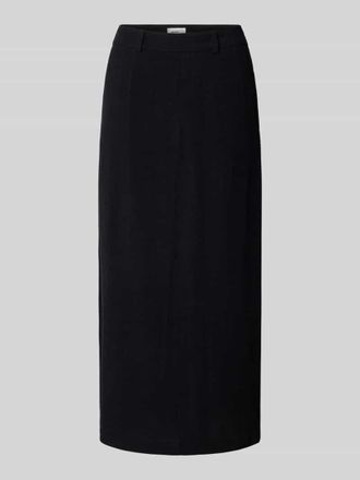 Object Midirock aus Viskose in unifarbenem Design Modell Sanne in Black, Gr&ouml;&szlig;e 36