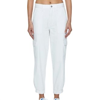 Pistola Denim Josephine High Rise Tapered Cargo Pant In White
