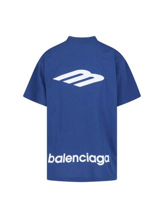 Balenciaga Mens T-Shirts And Polos Blue Cotton