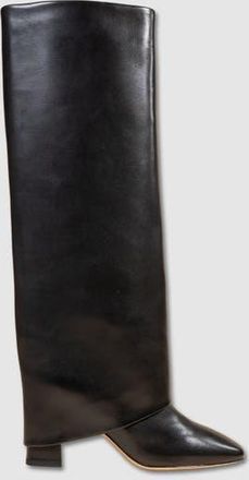 Mi-Mai Nolan High Leather Turn Up Boot in Black at Nordstrom, Size 10