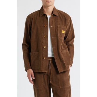 Service Works Organic Cotton Corduroy Button-Up Chore Coat in Bark at Nordstrom Rack, Size Small