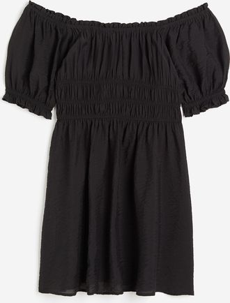 H&M Off-Shoulder-Kleid - Schwarz
