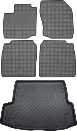 OEM Juego De Alfombrillas De Goma Para Coche Y Alfombrilla Para Maletero Para Honda Civic Ix Tourer Kombi (5 Puertas) De Febrero De 2014 A Diciembre De 20