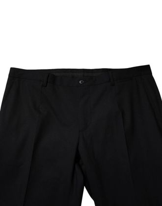 Dolce & Gabbana Mens Virgin Wool Trousers Black Elastane