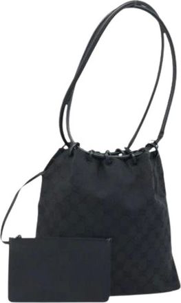 Gucci Pre-owned Bucket Bags, female, Black, Size: ONE SIZE Pre-owned Bucket Bag
