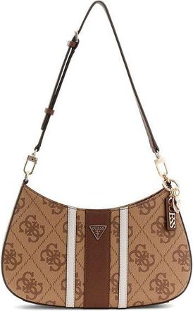 Guess Womens Crossbody Bag Latte Logo-Brown Polyurethane Crossbody-bags