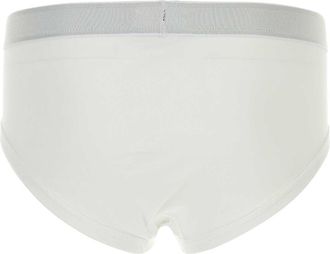 Tom Ford Mens White Stretch Cotton Brief Elastane Underwear