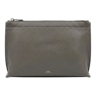 A.P.C. A.p.c., Heren, Tassen, Grijs, Maat: ONE Size Leer