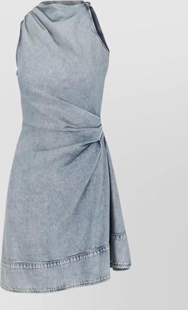 Alexander McQueen knee length dress one shoulder draped