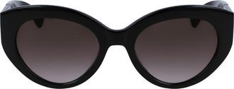 Longchamp 54mm Gradient Cat Eye Sunglasses in Black at Nordstrom Rack