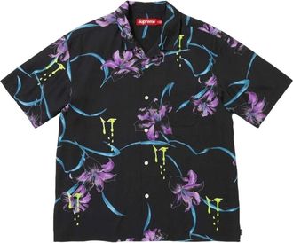 SUPREME SS26 AOI Lilies S/S Shirt Black SUP-SS26-213-BLK