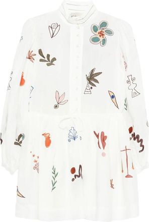 Alemais Mina Embroidered Mini Dress