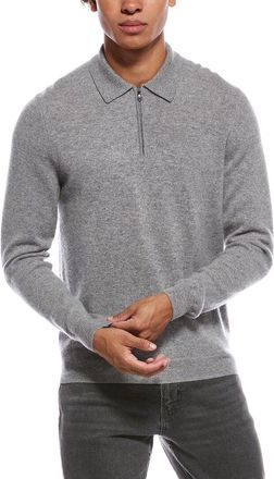 Amicale Cashmere 1/4-Zip Cashmere Polo Sweater
