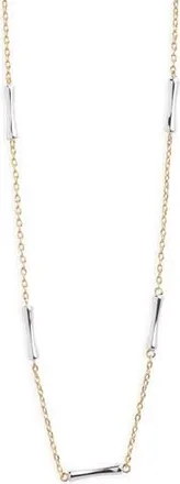 Argento Vivo Two Tone Bar Station Necklace in Two-Tone at Nordstrom Rack