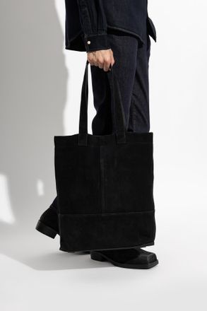 AllSaints Suede Cassius Shopper Bag, Mens, Black