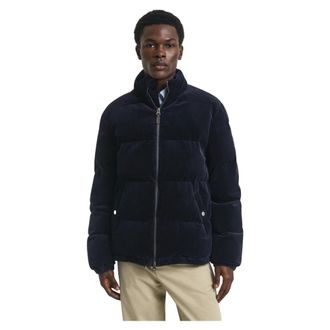 GANT Corduroy Puffer Jacket - male - Gant - Winter Jackets - Blue - XL - Jackets