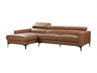VENTE-UNIQUE.COM Sof&aacute; rinconera piel camel