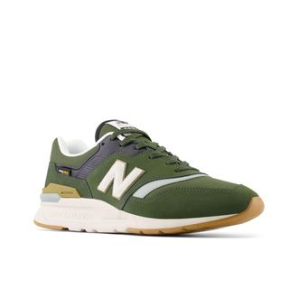 New Balance Sneaker NEW BALANCE CM997 Classic, Herren, Gr. 41,5, gr&uuml;n (olivgr&uuml;n), Leder, Textil, Schuhe Sneaker