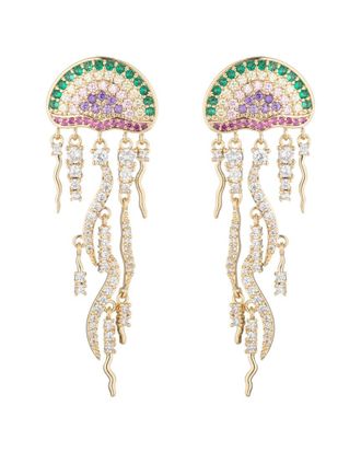 Eyecandy LA Eye Candy La Cz Jellyfish Drop Earrings