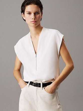 Calvin Klein Georgette blouse met rits