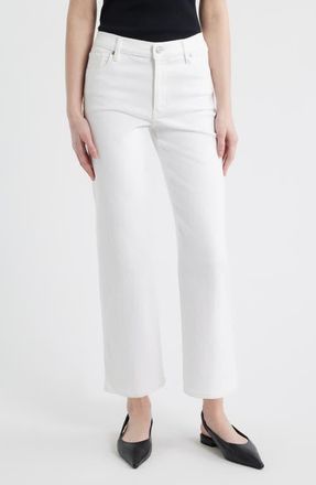 Frame Denim The Mellow Ankle Straight Leg Jeans in White at Nordstrom, Size 24