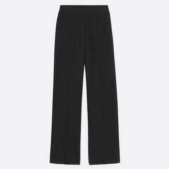 La Redoute Collections Wijde broek met hoge taille in milano wolmix