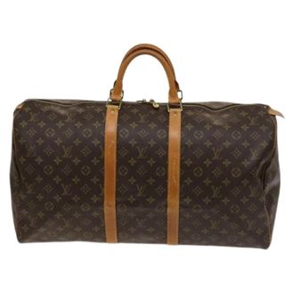 Louis Vuitton Pre-owned Weekend Bags, unisex, Brown, Size: ONE SIZE Pre-owned Canvas Weekend Bag