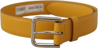 Dolce & Gabbana Zon Geel Leren Riem - Dames - Riemen - Geel - ONE Size - Leer - Accessoires