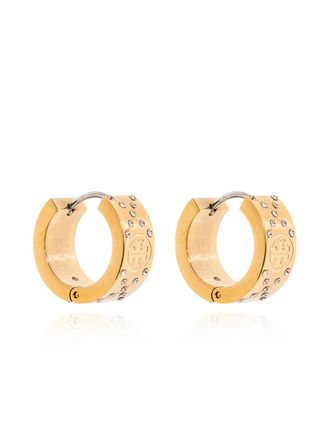 Tory Burch Kleine Icon T Monogram Pave oorringen