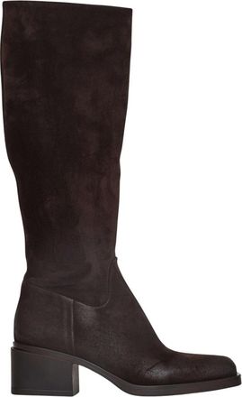 Elena Iachi Laarzen - Dames - Laarzen met Hak - Bruin - 37 1/2 EU - Su&egrave;de - Schoenen