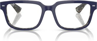 Dolce & Gabbana 54mm Square Optical Glasses in Blue Havana/demo Lens at Nordstrom