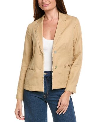 Tommy Bahama Cora Raw Edge Twill Linen-Blend Blazer