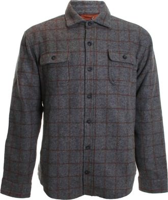 Johnnie-O Mens Mcdowell Lined Shacket In Charcoal