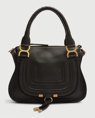 Chlo&eacute; Marcie Small Satchel Bag in Grained Calfskin