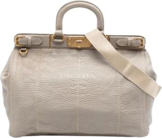 Prada Pre-owned Deerskin Satchel - - Pre-owned - Donna - Grigio - ONE SIZE