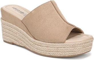 Life Stride Haute Espadrille Platform Wedge Slide Sandal in Biscotti Beige at Nordstrom, Size 9.5