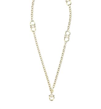 Ferragamo Womens Chain Link Pendant Necklace In Gold