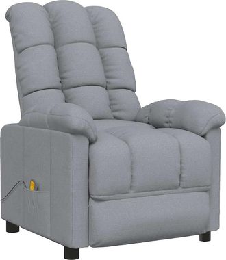 vidaXL Sill&oacute;n De Masaje Tela Gris Claro Vidaxl