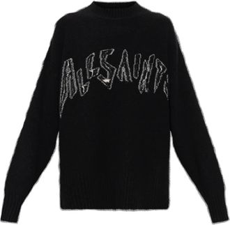 AllSaints Zinc Sweater - Dames - Ronde hals truien - Zwart - L - Wol - Truien & Vesten