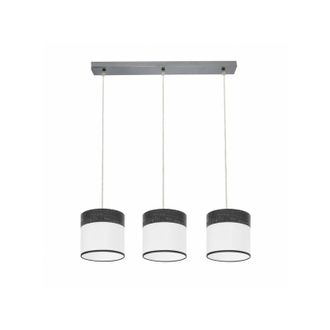 Fabrilamp Regleta Cloe 3xe27 Cromo/blanca-madera Negra Regx60x16 Cm